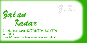 zalan kadar business card